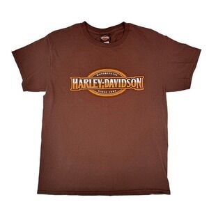 Harley-Davidson Red Rock Las Vegas NV Brown T-Shirt Men's Medium Vintage Graphic